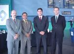 Diretores do Afocefe Eduardo Pinto, Eurico Quadros e Itacir Todero com o vice-presidente da Assemblia Legislativa Fabiano Pereira (terceiro da esquerda para a direita)